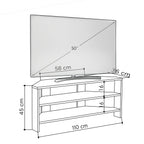 Decortieliving - Thales Corner Modern TV Stand Multimedia Centre Corner 110cm