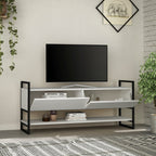 Decortieliving - Metola Modern TV Stand Multimedia Stand TV Unit With Storage Cabinet 130cm