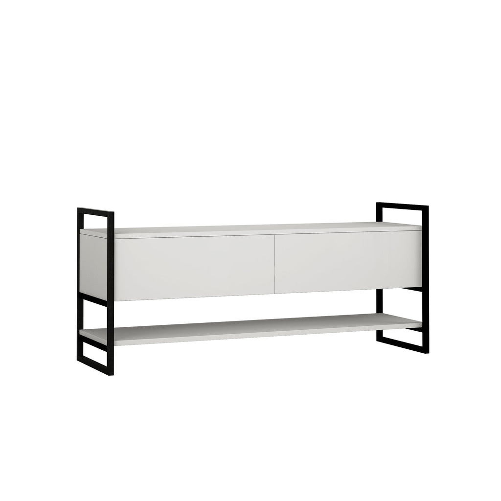 Decortieliving - Metola Modern TV Stand Multimedia Stand TV Unit With Storage Cabinet 130cm