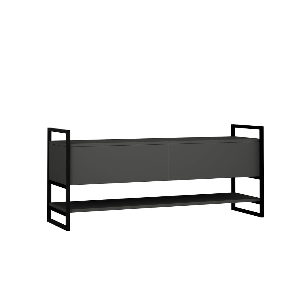 Decortieliving - Metola Modern TV Stand Multimedia Stand TV Unit With Storage Cabinet 130cm