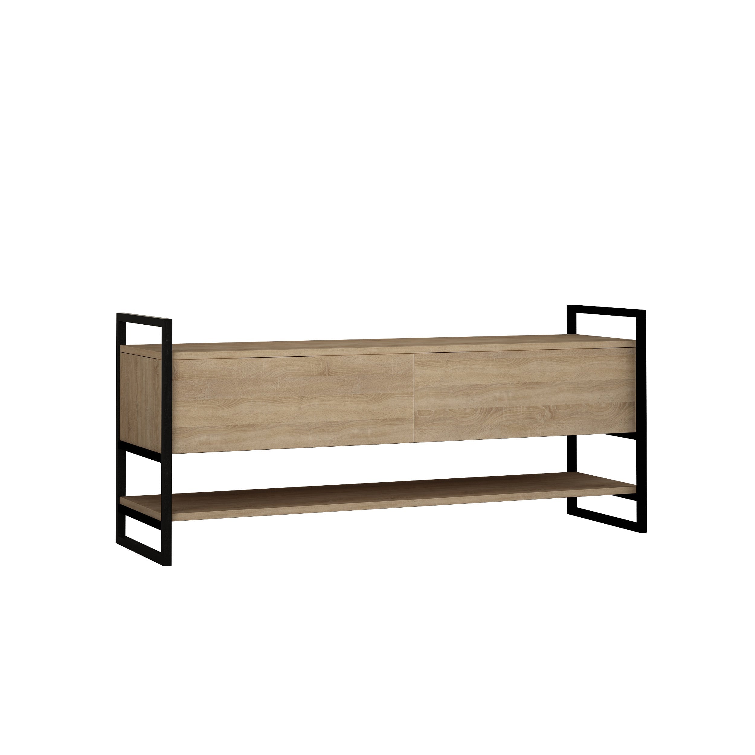 Decortieliving - Metola Modern TV Stand Multimedia Stand TV Unit With Storage Cabinet 130cm