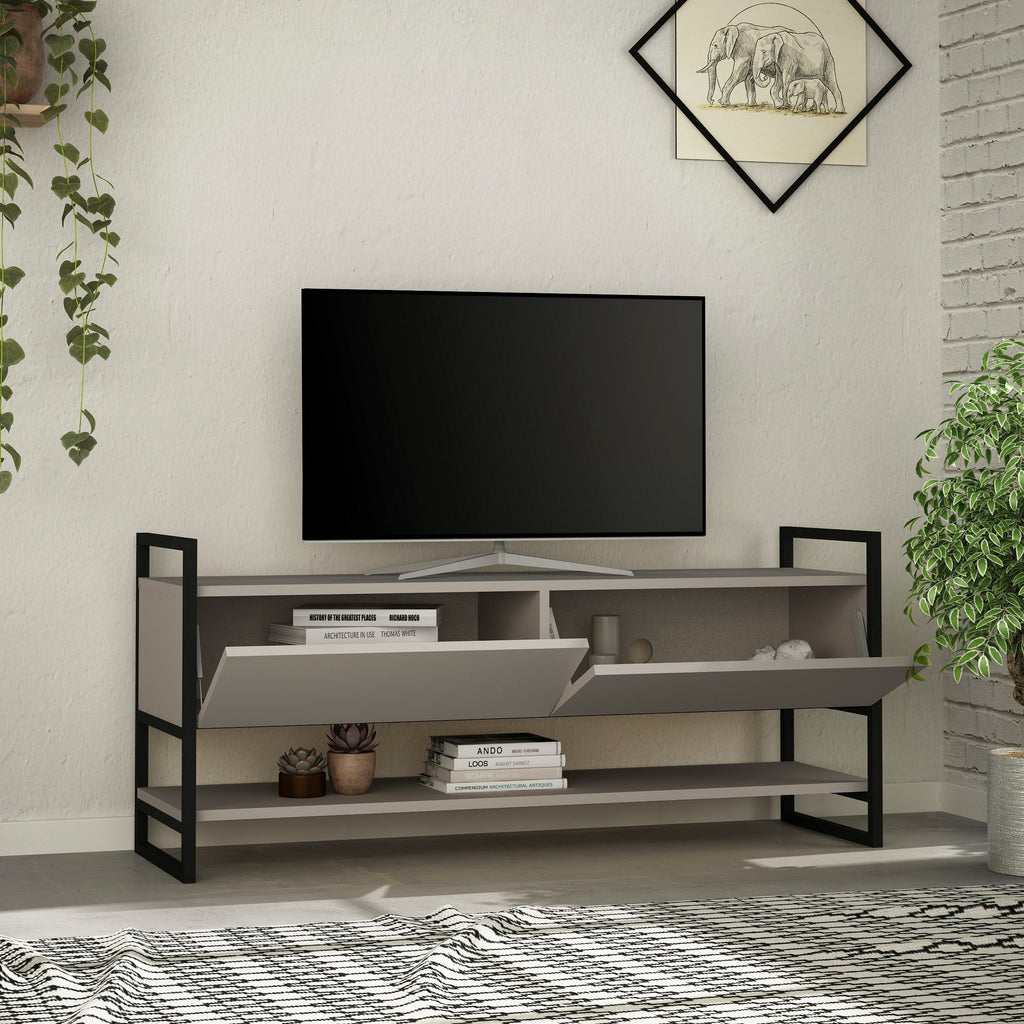 Decortieliving - Metola Modern TV Stand Multimedia Stand TV Unit With Storage Cabinet 130cm