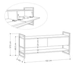 Decortieliving - Metola Modern TV Stand Multimedia Stand TV Unit With Storage Cabinet 130cm
