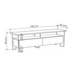 Decortieliving - Cornea Modern Tv Unit With Storage Cabinet 150cm
