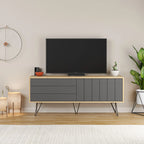 Decortieliving - Picadilly Modern TV Stand Multimedia Centre With Storage Cabinet 139cm