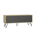 Decortieliving - Picadilly Modern TV Stand Multimedia Centre With Storage Cabinet 139cm