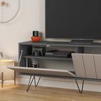 Decortieliving - Picadilly Modern TV Stand Multimedia Centre With Storage Cabinet 139cm