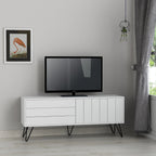 Decortieliving - Picadilly Modern TV Stand Multimedia Centre With Storage Cabinet 139cm