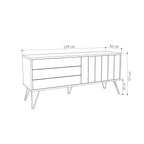 Decortieliving - Picadilly Modern TV Stand Multimedia Centre With Storage Cabinet 139cm