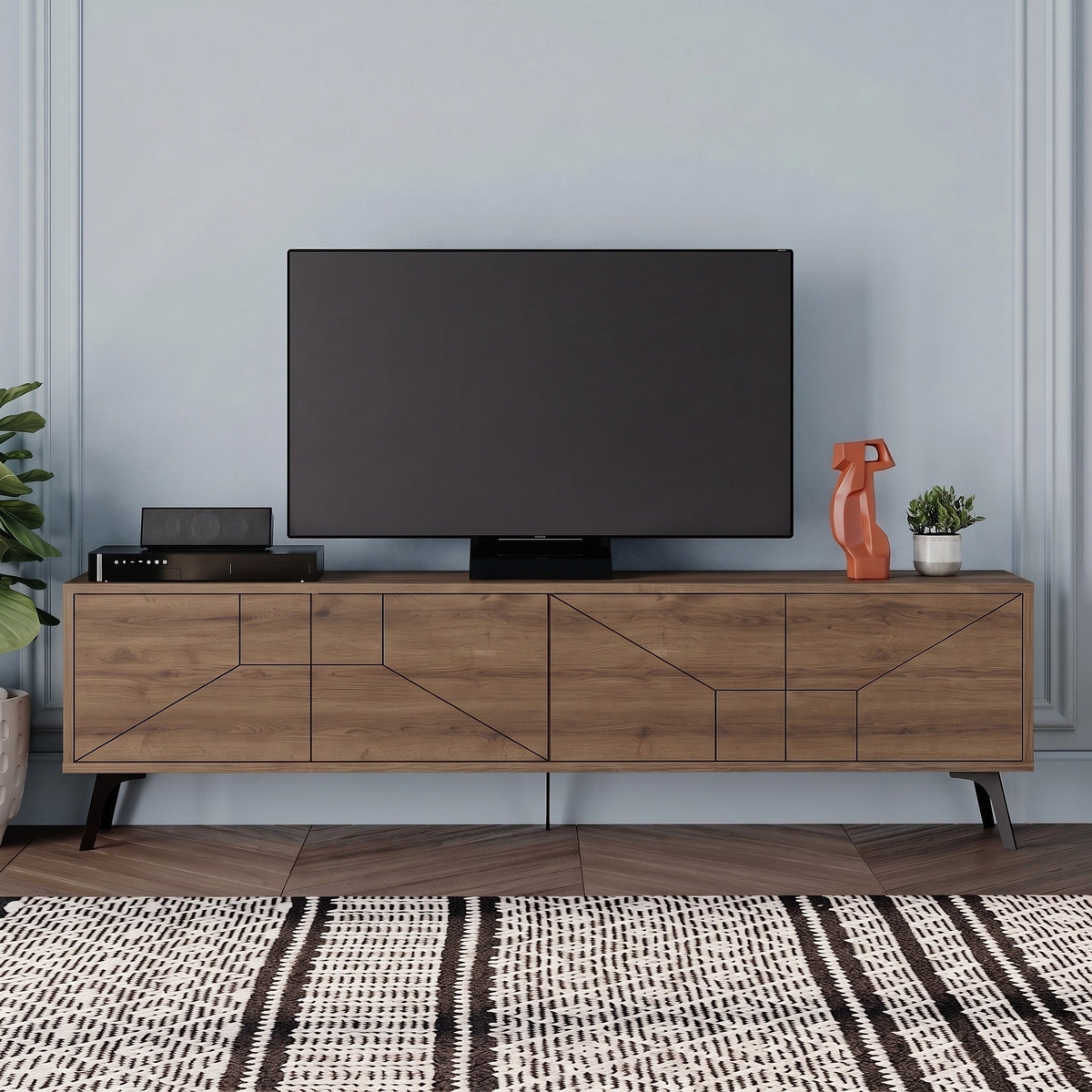 Decortieliving - Dune Modern TV Stand With Storage Cabinet 180cm