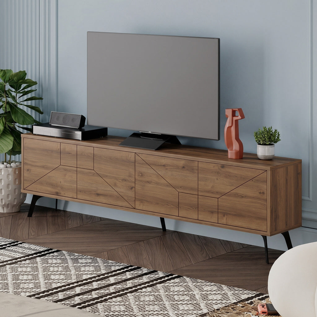 Decortieliving - Dune Modern TV Stand With Storage Cabinet 180cm
