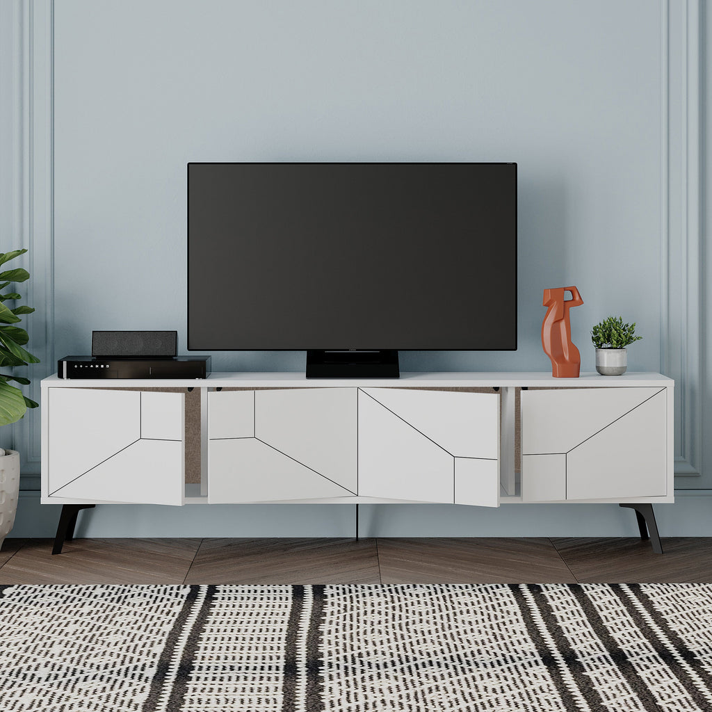 Decortieliving - Dune Modern TV Stand With Storage Cabinet 180cm