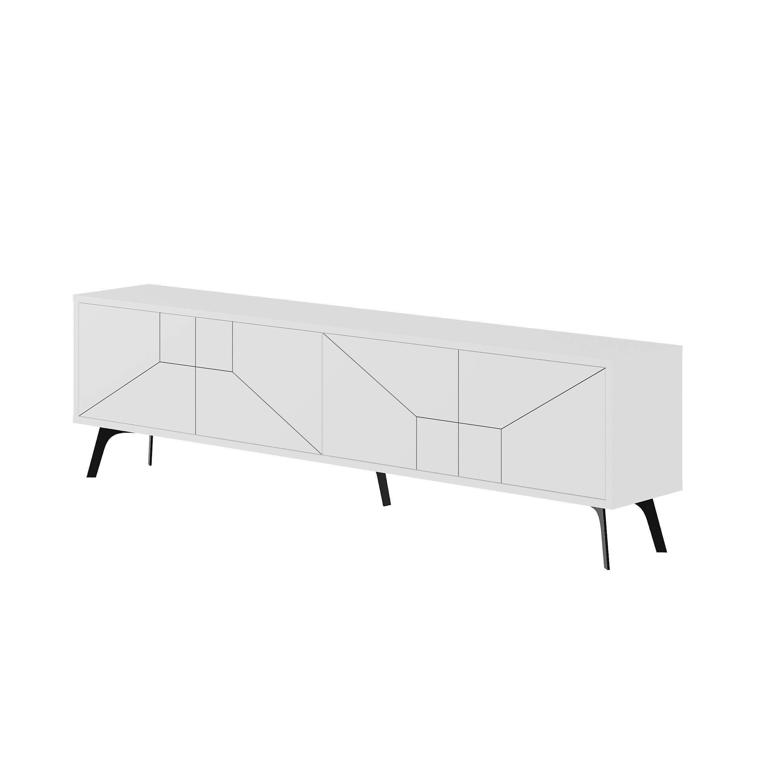 Decortieliving - Dune Modern TV Stand With Storage Cabinet 180cm