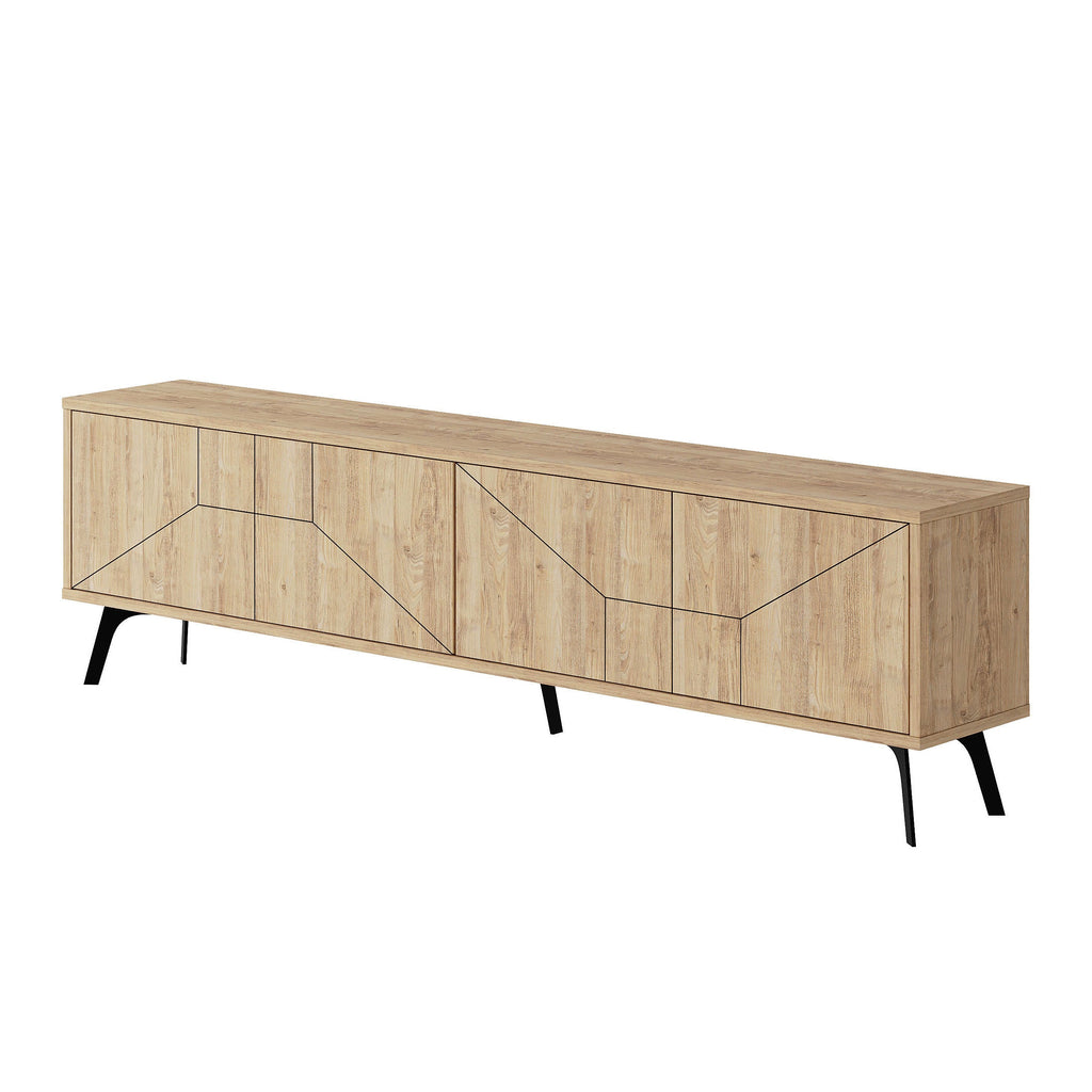Decortieliving - Dune Modern TV Stand With Storage Cabinet 180cm