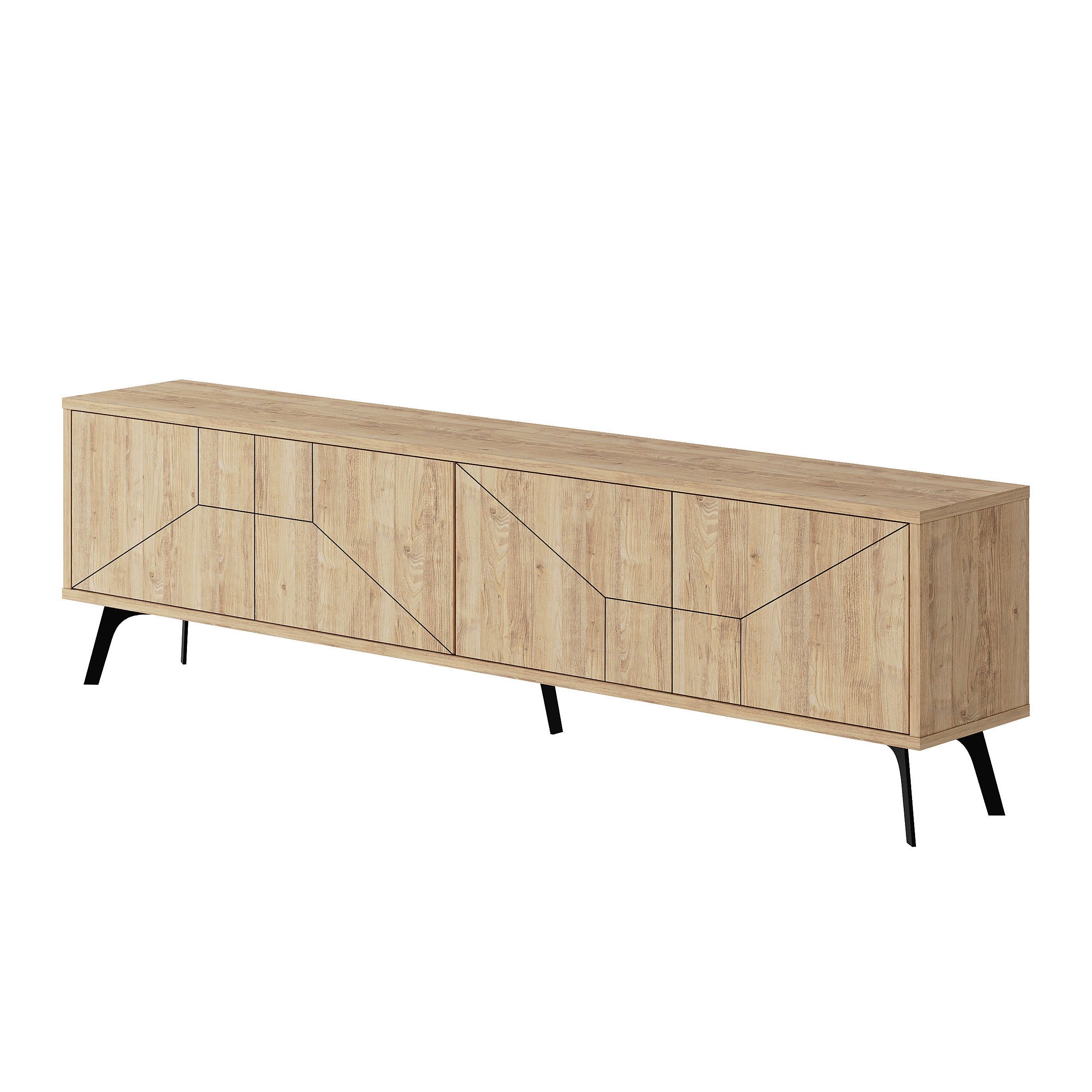 Decortieliving - Dune Modern TV Stand With Storage Cabinet 180cm
