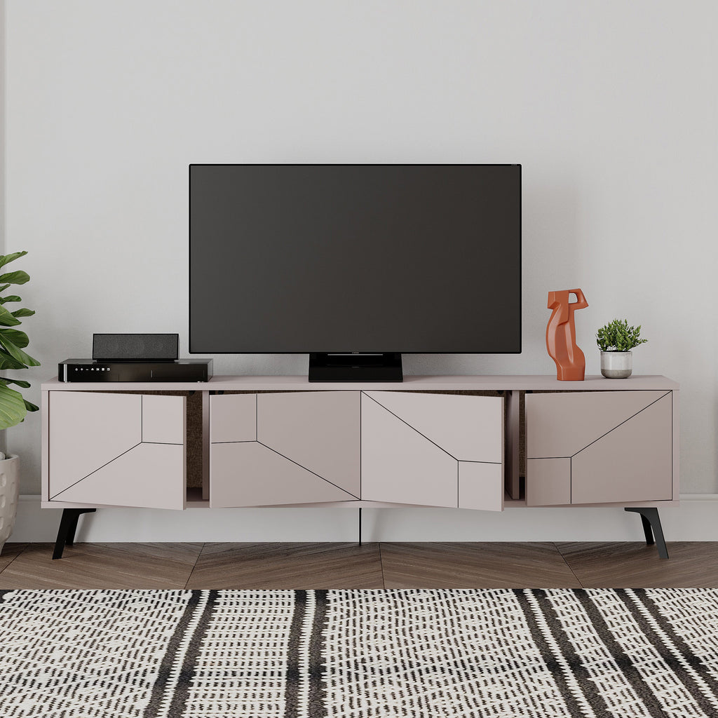 Decortieliving - Dune Modern TV Stand With Storage Cabinet 180cm