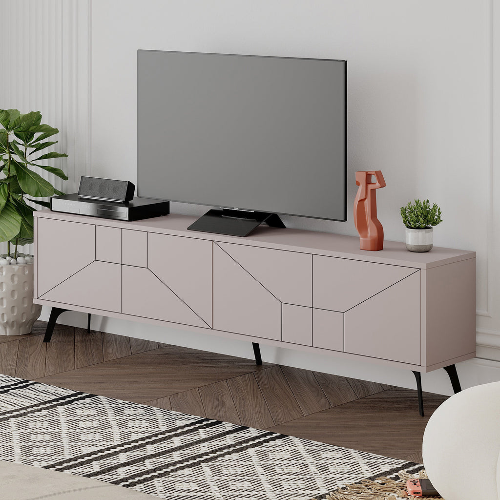 Decortieliving - Dune Modern TV Stand With Storage Cabinet 180cm