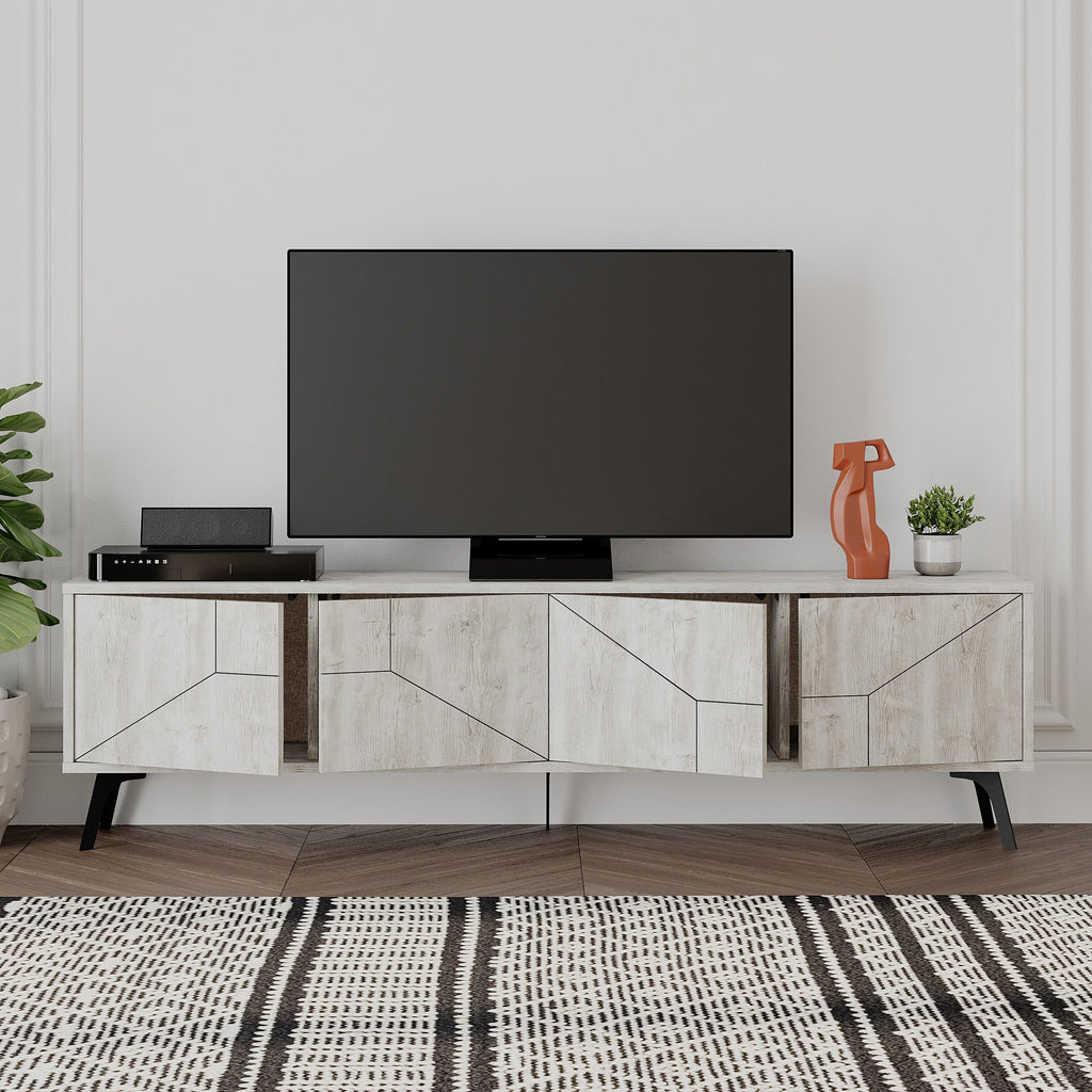 Decortieliving - Dune Modern TV Stand With Storage Cabinet 180cm