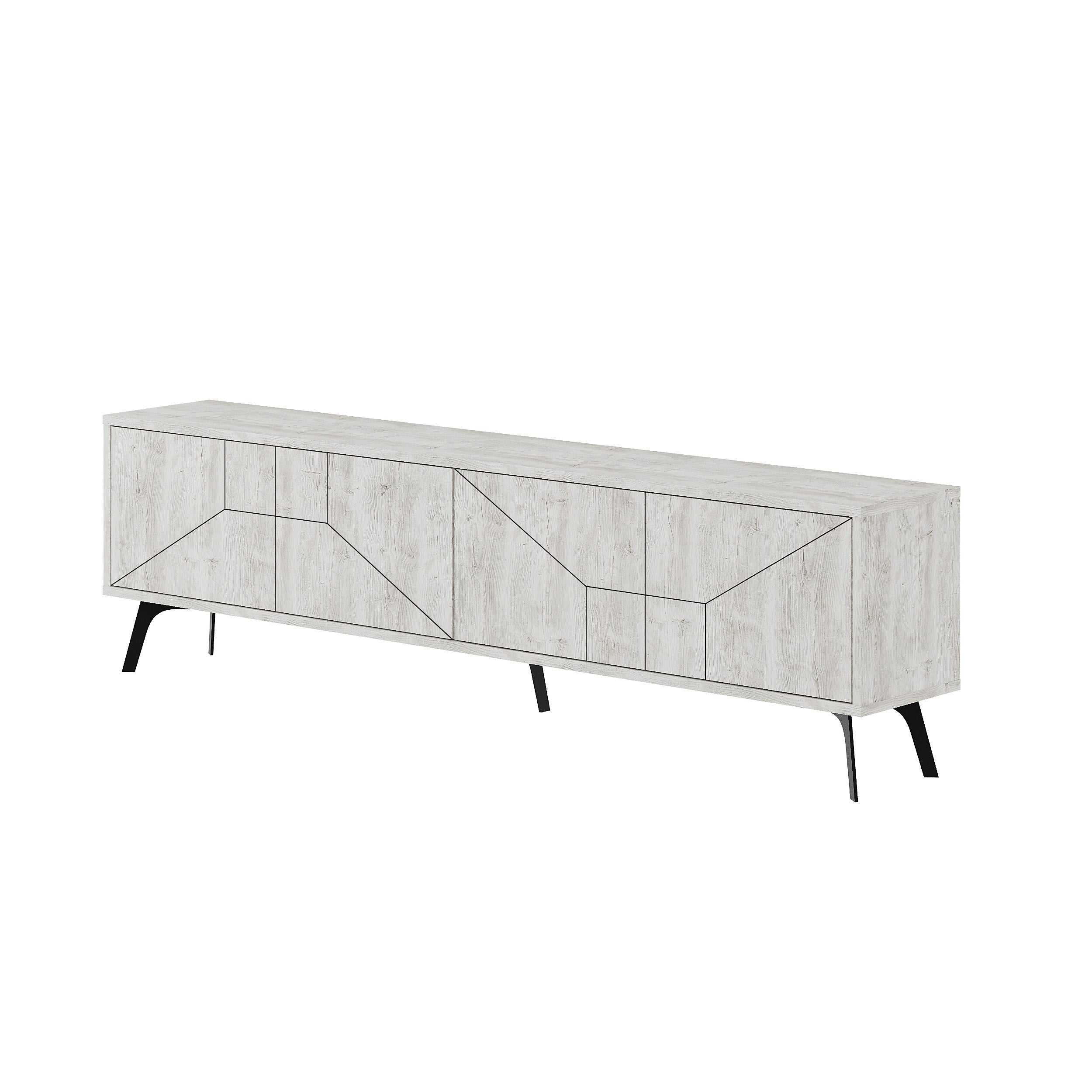 Decortieliving - Dune Modern TV Stand With Storage Cabinet 180cm