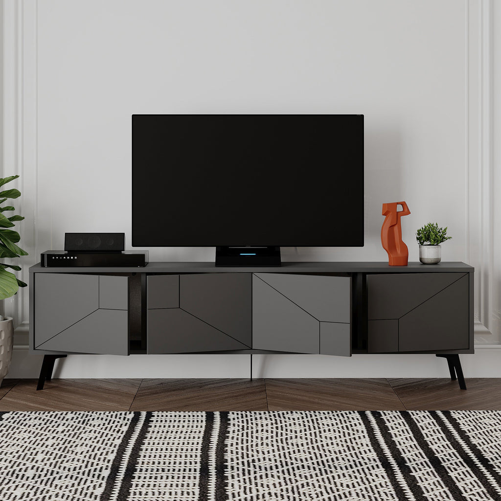 Decortieliving - Dune Modern TV Stand With Storage Cabinet 180cm