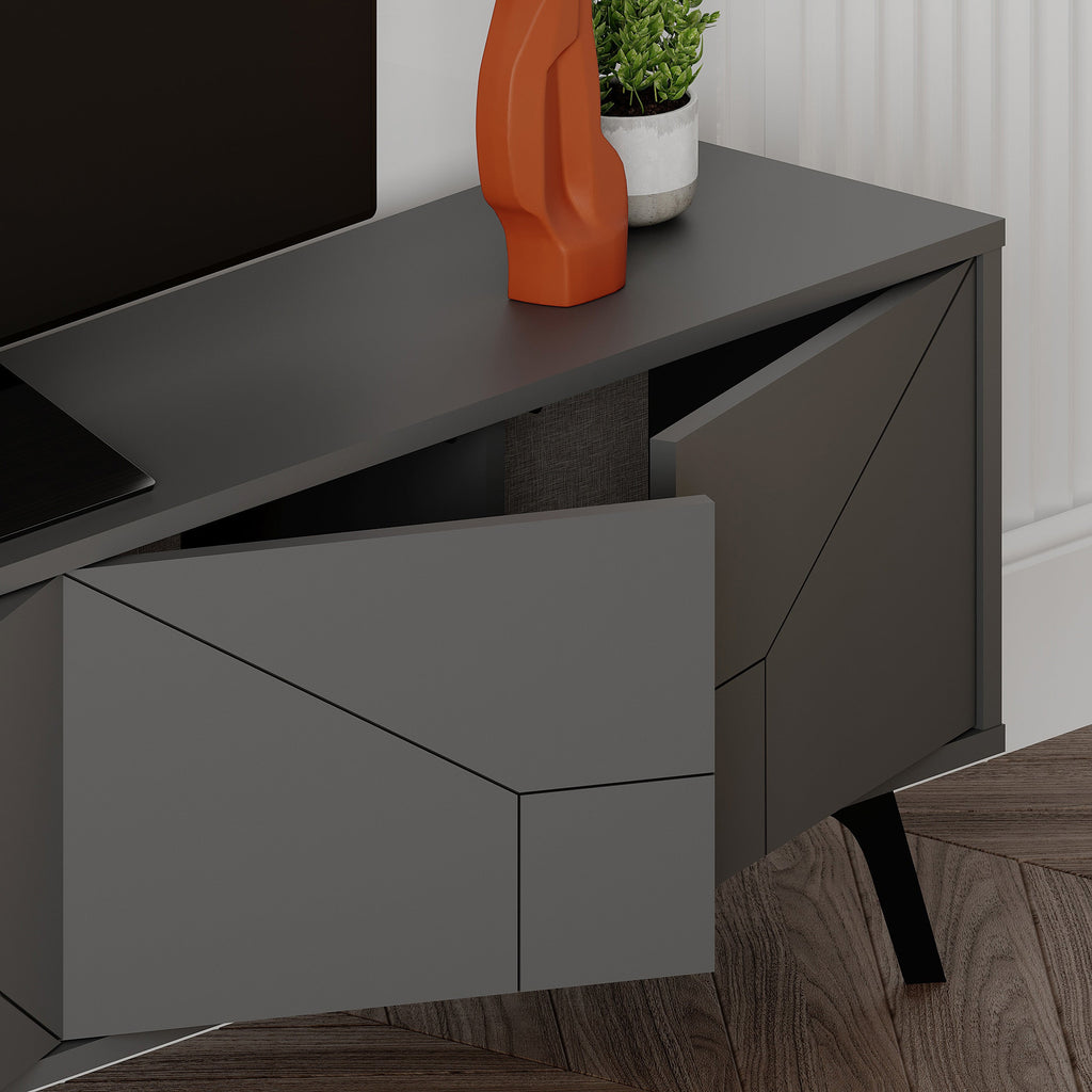 Decortieliving - Dune Modern TV Stand With Storage Cabinet 180cm