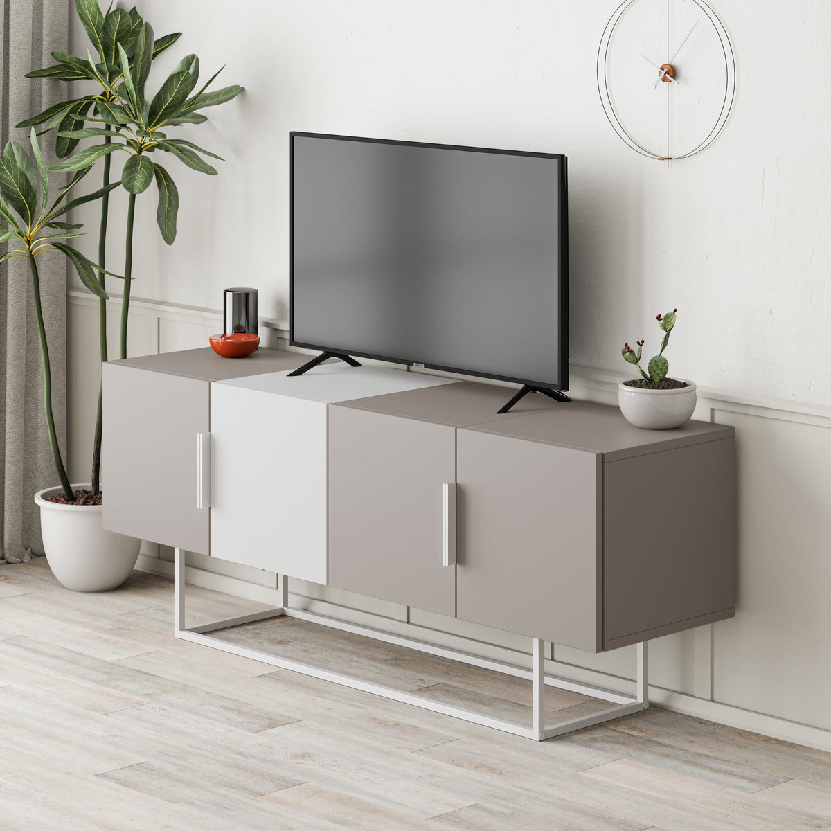 Decortieliving - Tontini Modern TV Stand Multimedia Centre