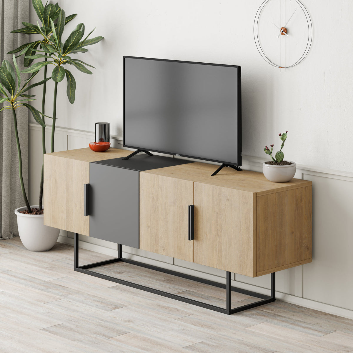 Decortieliving - Tontini Modern TV Stand Multimedia Centre