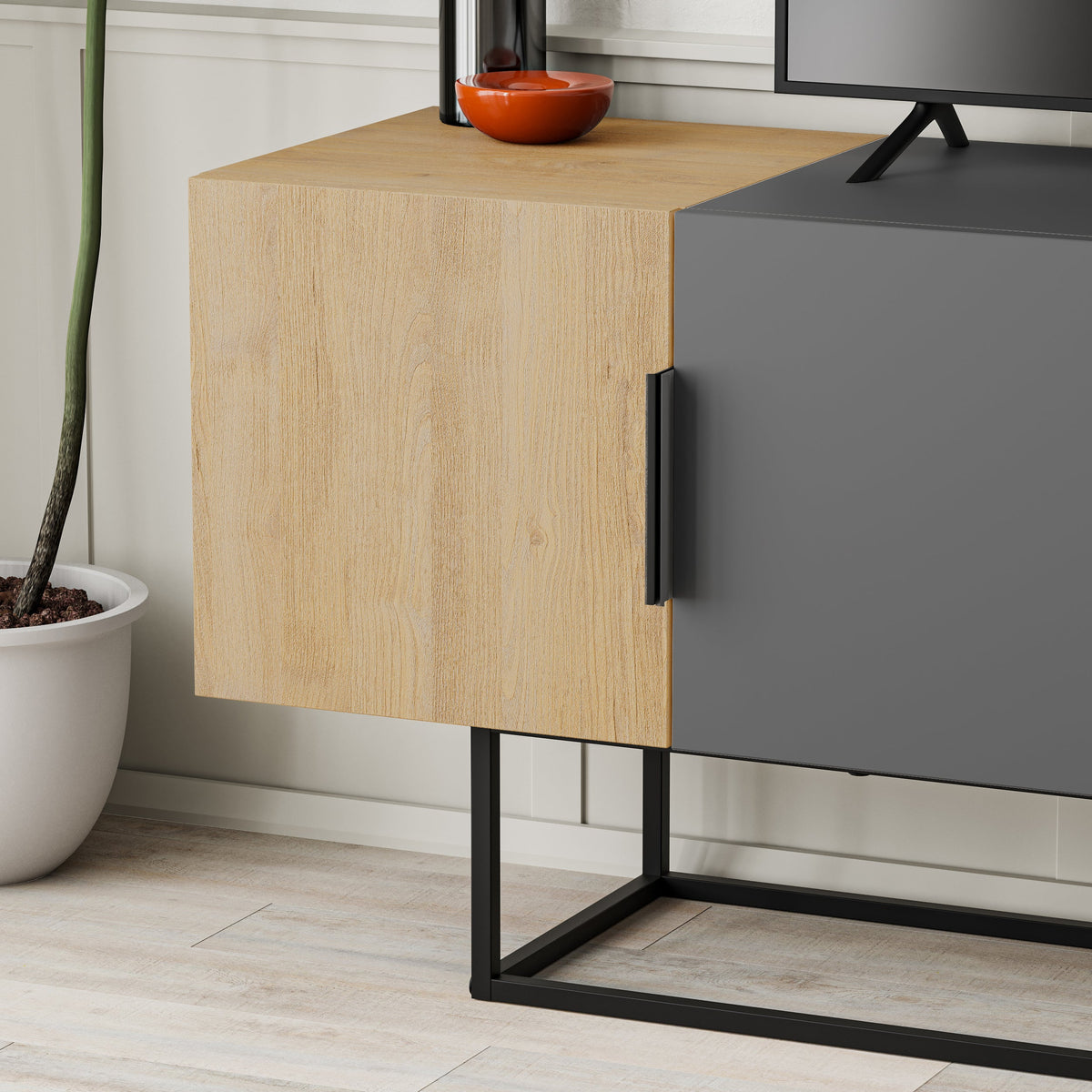 Decortieliving - Tontini Modern TV Stand Multimedia Centre