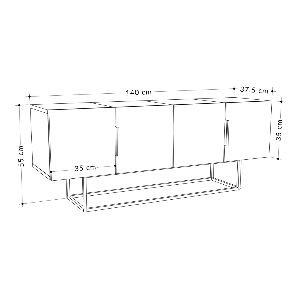 Decortieliving - Tontini Modern TV Stand Multimedia Centre