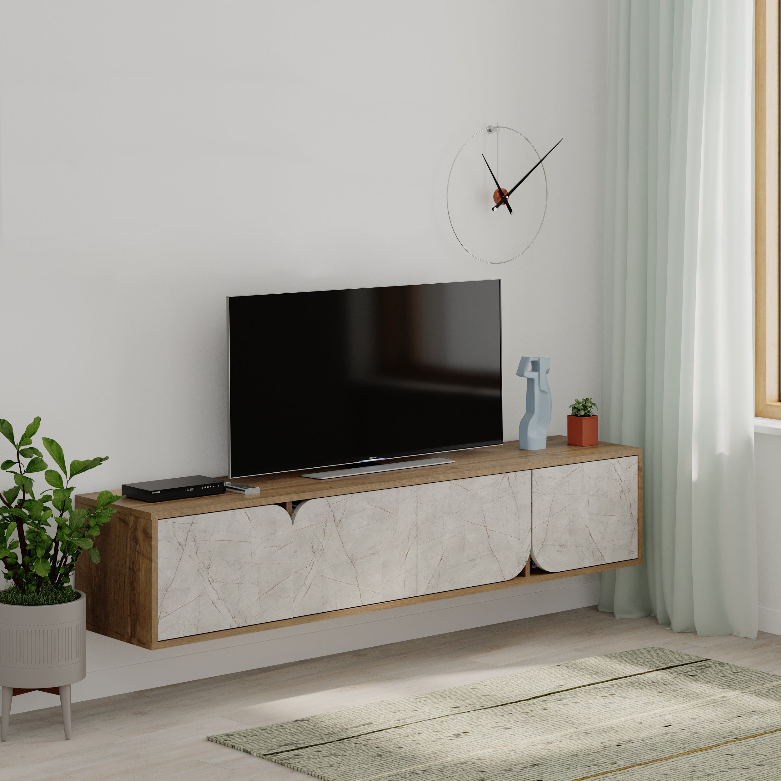 Decortieliving - Spark Modern Floating Tv Stand