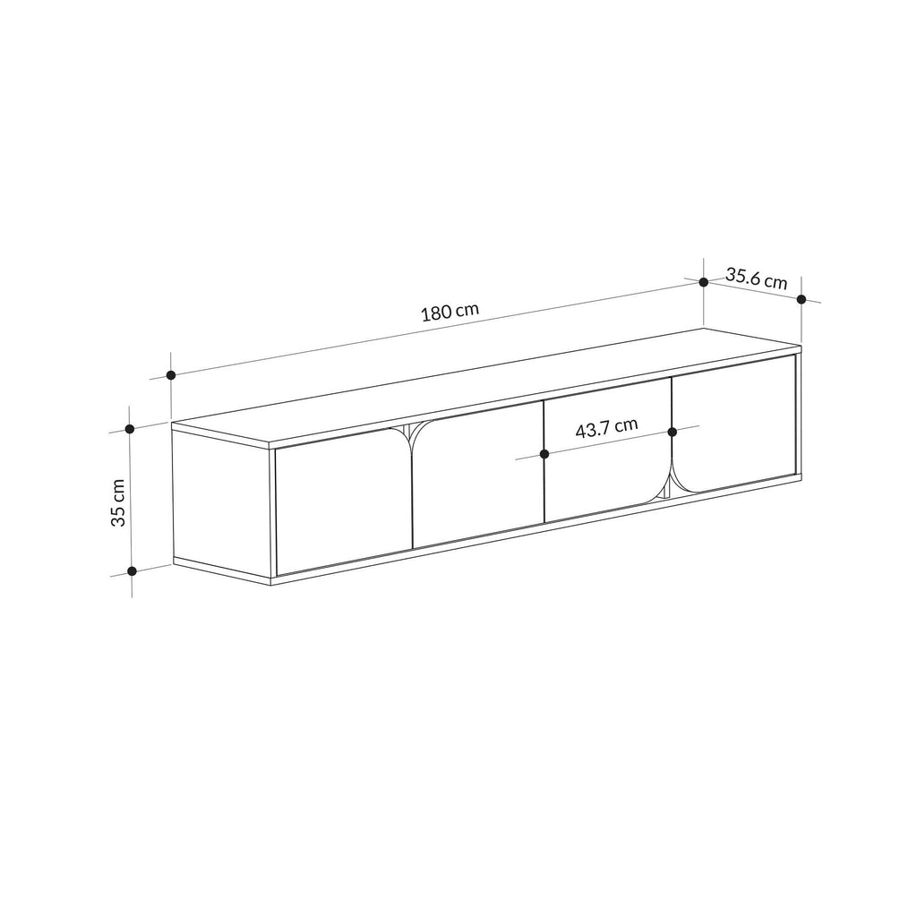 Decortieliving - Spark Modern Floating Tv Stand