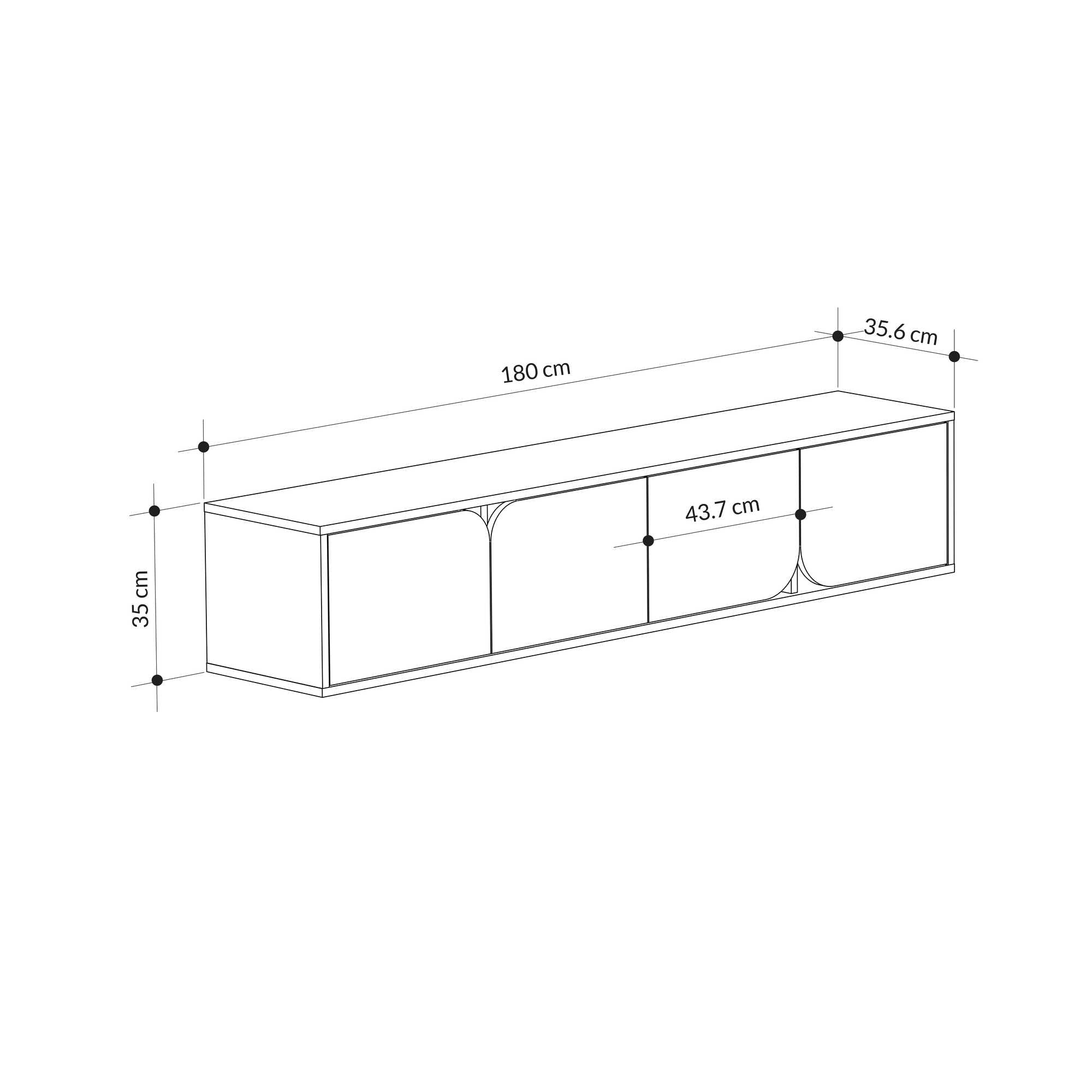 Decortieliving - Spark Modern Floating Tv Stand