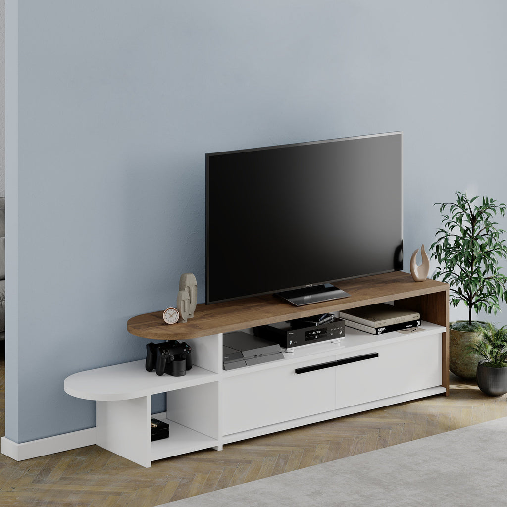 Decortieliving - Lyra Modern TV Stand Multimedia Centre TV Unit With Storage Cabinet 167cm