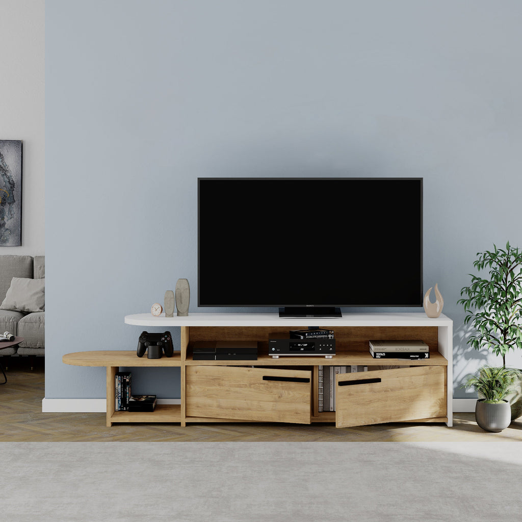 Decortieliving - Lyra Modern TV Stand Multimedia Centre TV Unit With Storage Cabinet 167cm