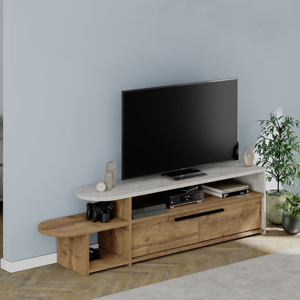 Decortieliving - Lyra Modern TV Stand Multimedia Centre TV Unit With Storage Cabinet 167cm