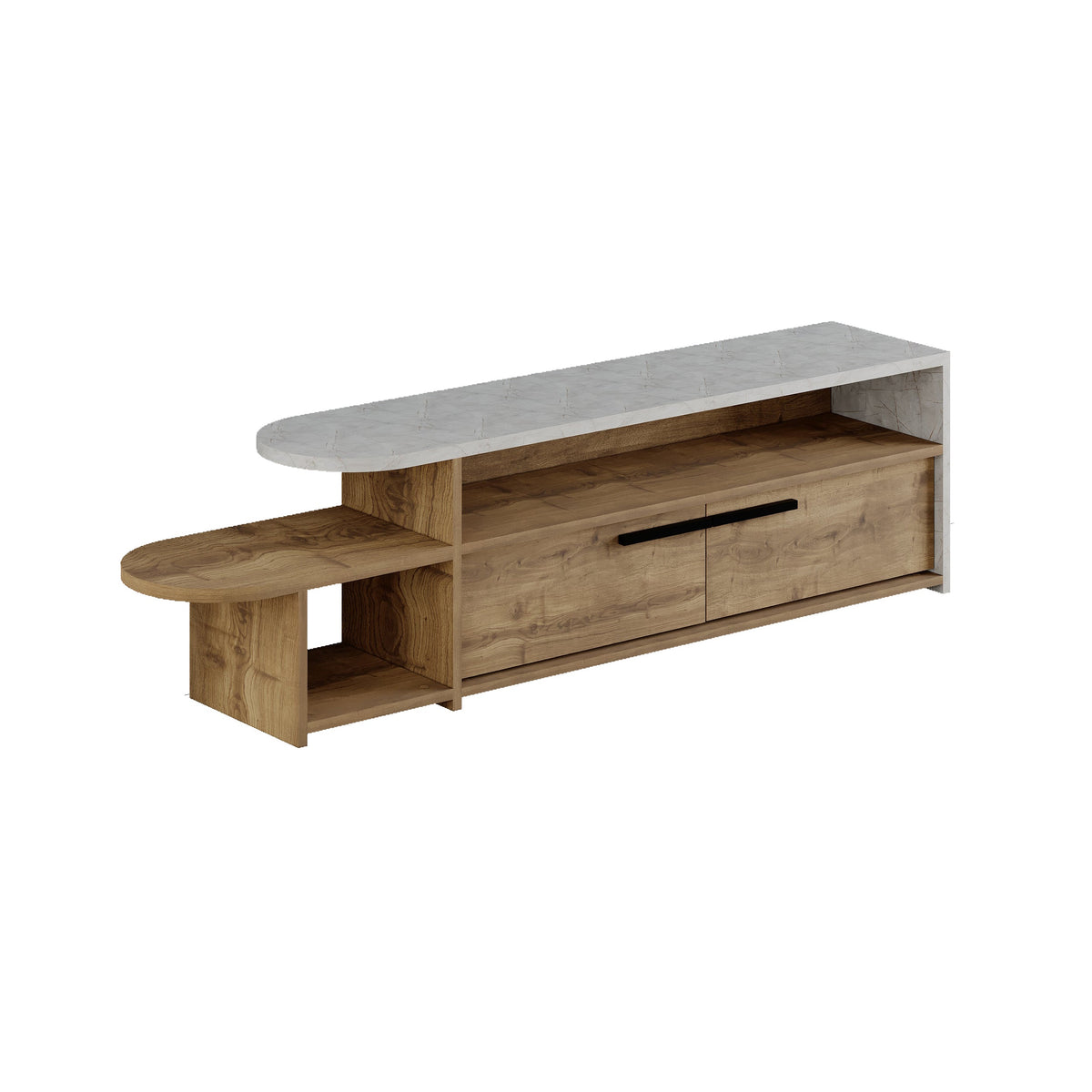 Decortieliving - Lyra Modern TV Stand Multimedia Centre TV Unit With Storage Cabinet 167cm