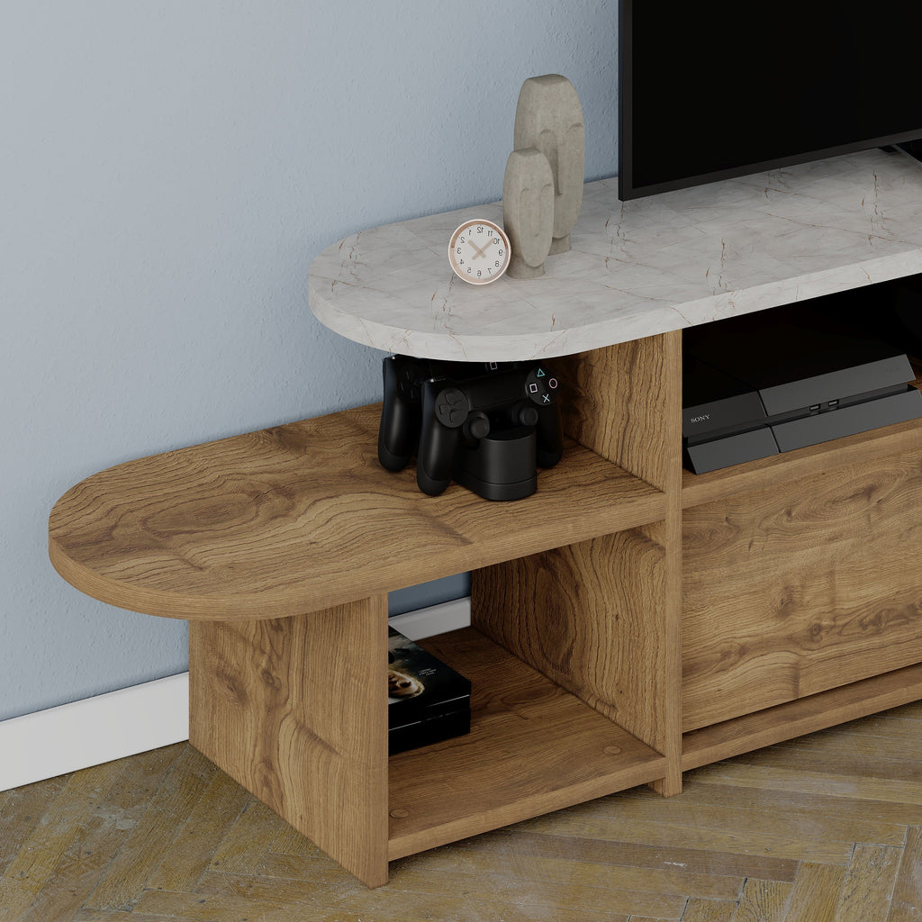Decortieliving - Lyra Modern TV Stand Multimedia Centre TV Unit With Storage Cabinet 167cm