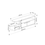 Decortieliving - Lyra Modern TV Stand Multimedia Centre TV Unit With Storage Cabinet 167cm