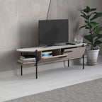 Decortieliving - Otis Modern TV Stand Multimedia Centre Metal Leg Storage 160cm
