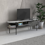Decortieliving - Otis Modern TV Stand Multimedia Centre Metal Leg Storage 160cm