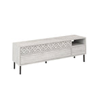 Decortieliving - Heaton Modern TV Stand Multimedia Centre TV Unit With Storage Cabinet 144.6cm