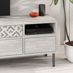 Decortieliving - Heaton Modern TV Stand Multimedia Centre TV Unit With Storage Cabinet 144.6cm