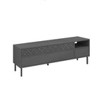 Decortieliving - Heaton Modern TV Stand Multimedia Centre TV Unit With Storage Cabinet 144.6cm