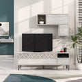 Decortieliving - Heaton Modern Tv Unit With Storage And Wall Shelf 144.6cm