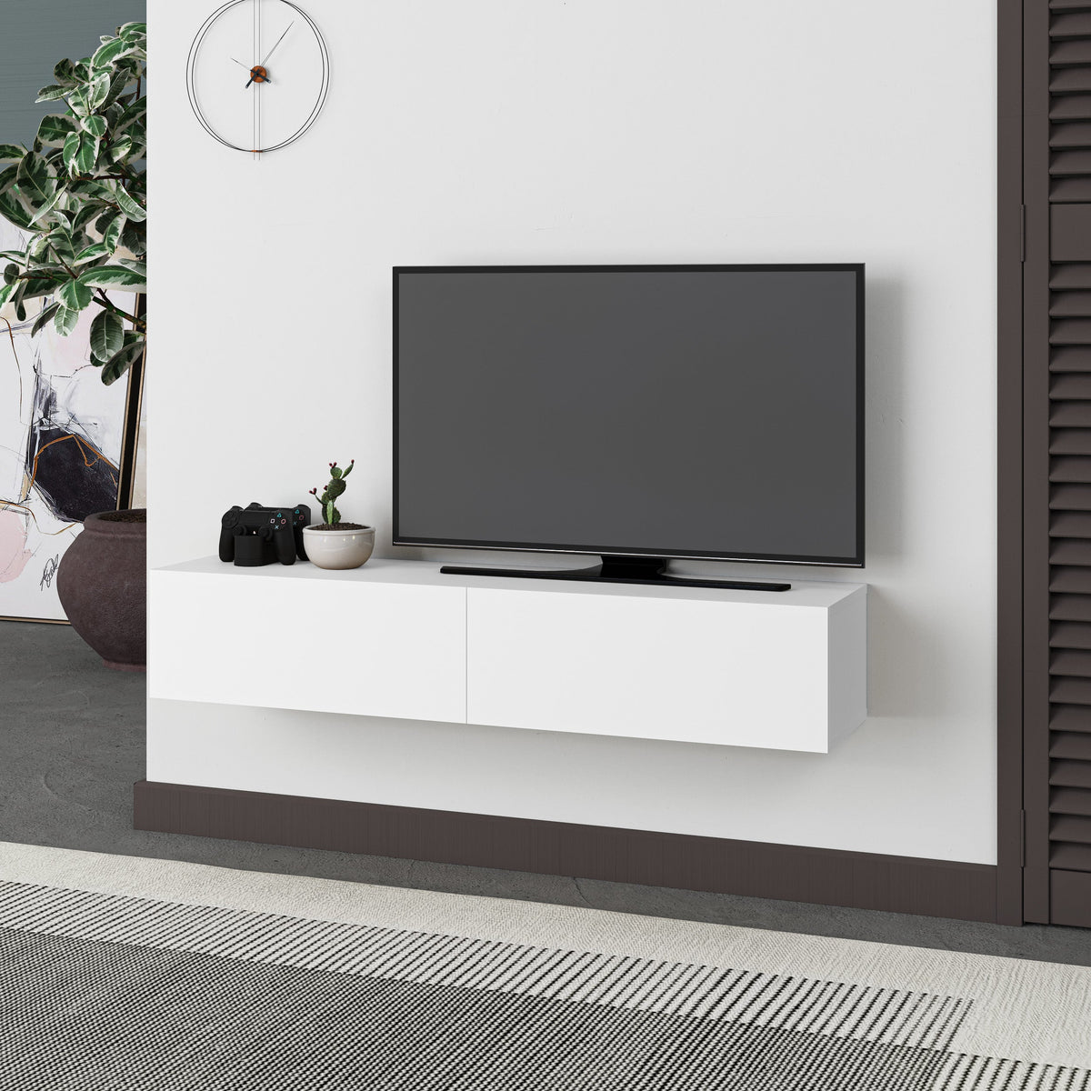 Decortieliving - Francy Modern Wall-Mounted TV Unit 135cm