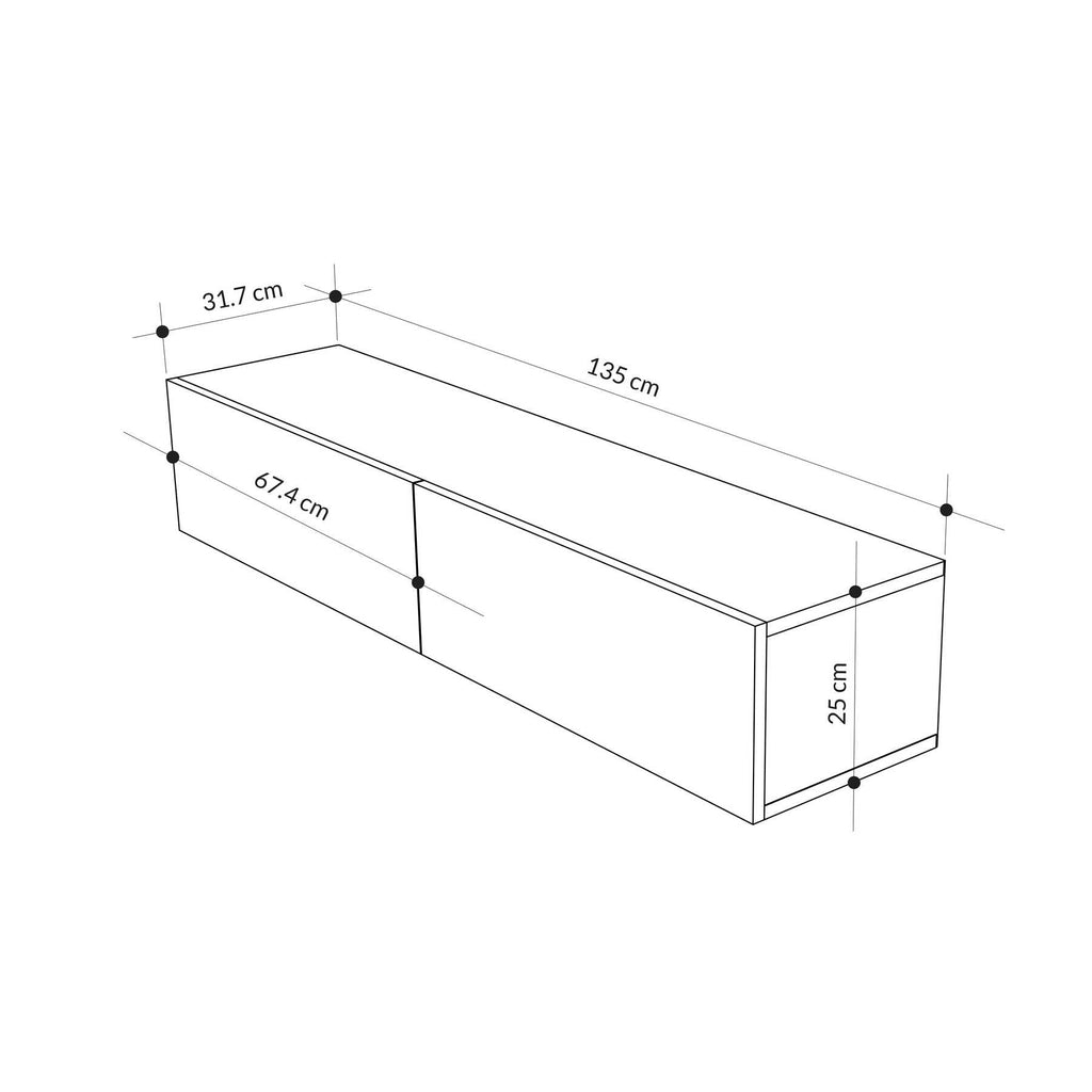 Decortieliving - Francy Modern Wall-Mounted TV Unit 135cm