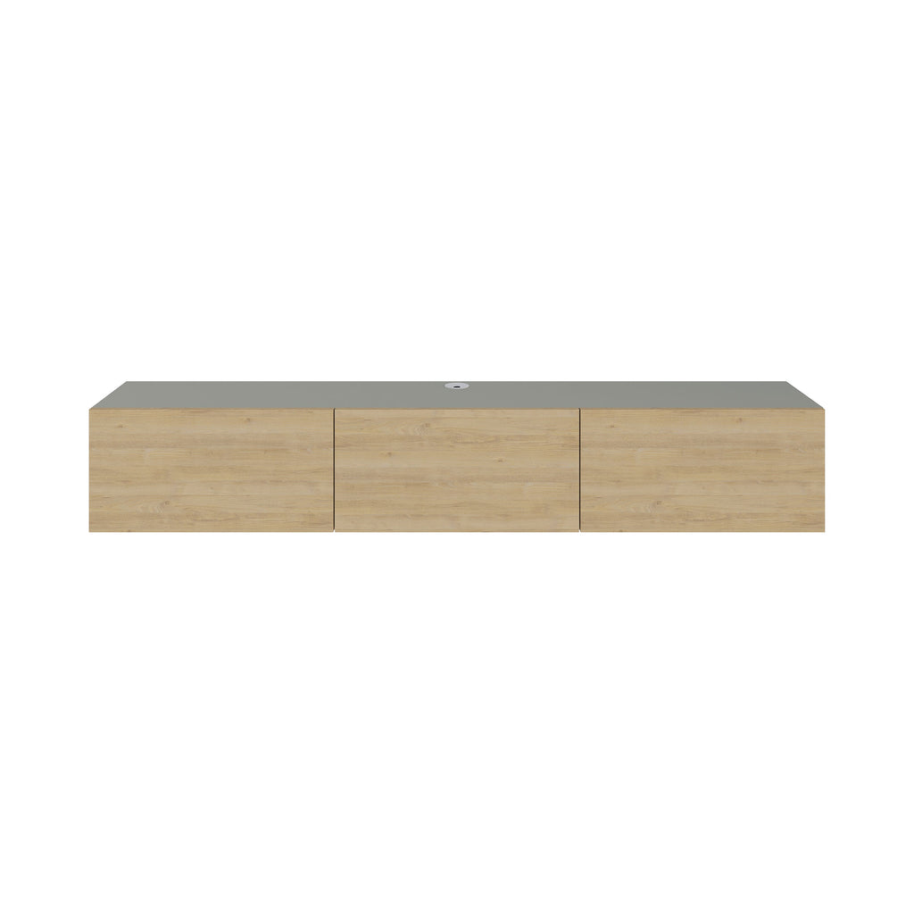 Meuble TV moderne Francy - Mural - 3 compartiments - 180 cm