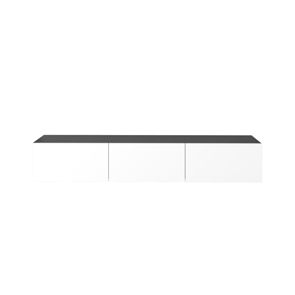 Meuble TV moderne Francy - Mural - 3 compartiments - 180 cm