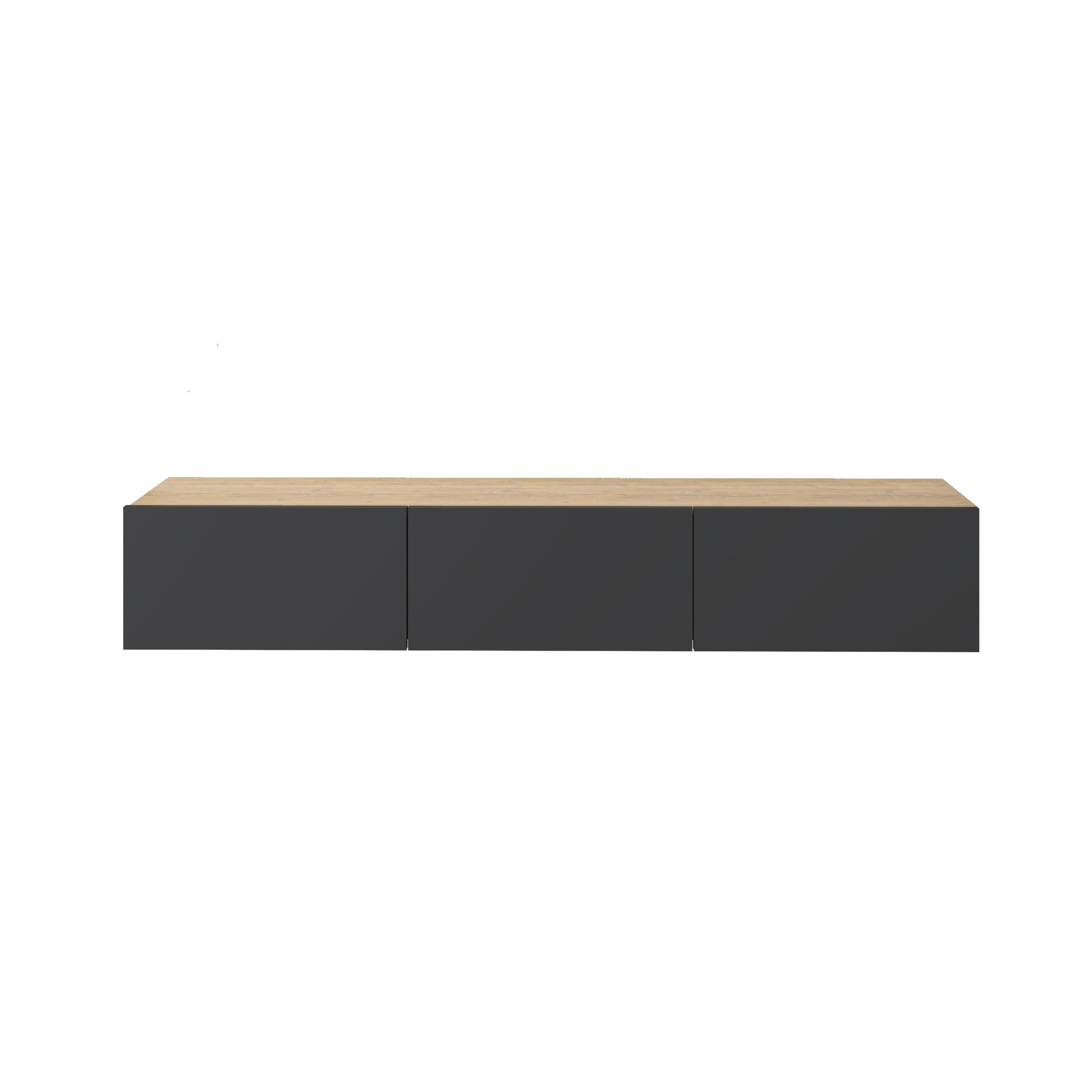 Meuble TV moderne Francy - Mural - 3 compartiments - 180 cm