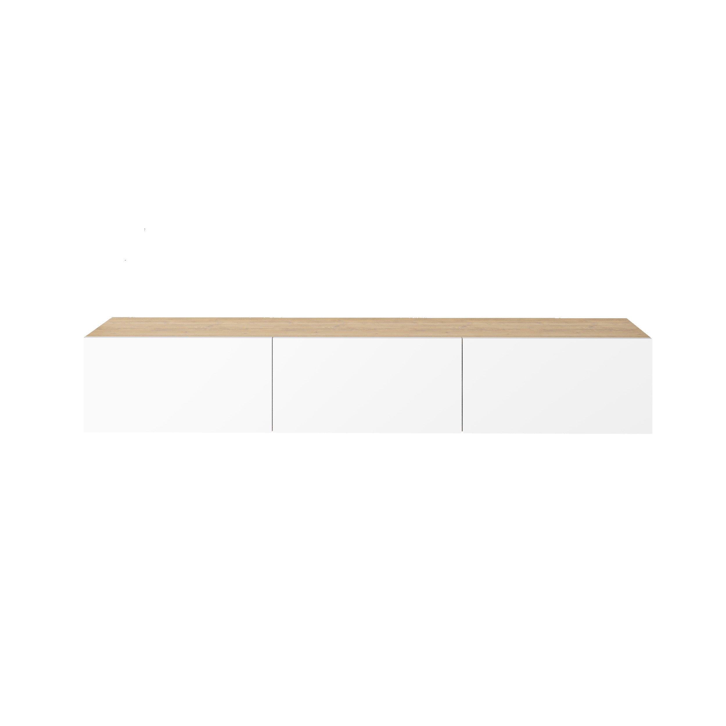 Meuble TV moderne Francy - Mural - 3 compartiments - 180 cm